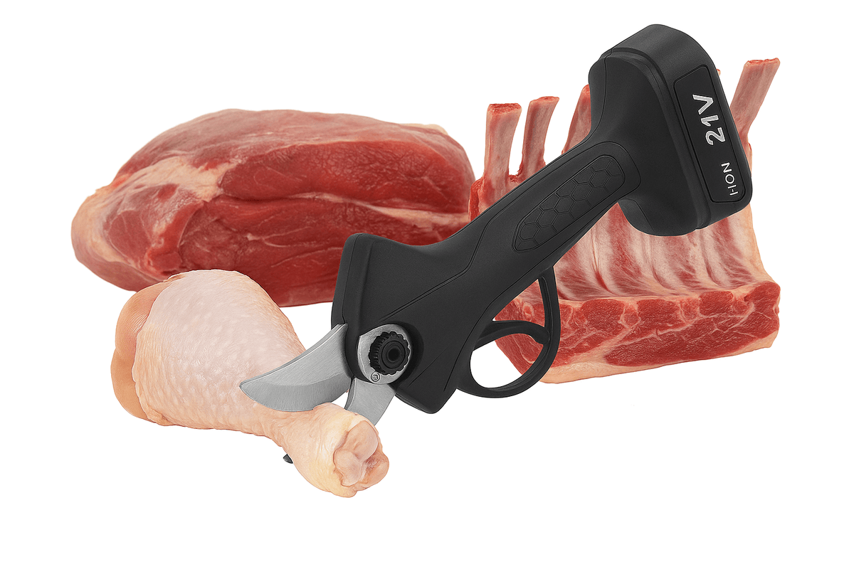 Cortadora Eléctrica 21V para Carne y Hueso – Inalámbrica y Potente