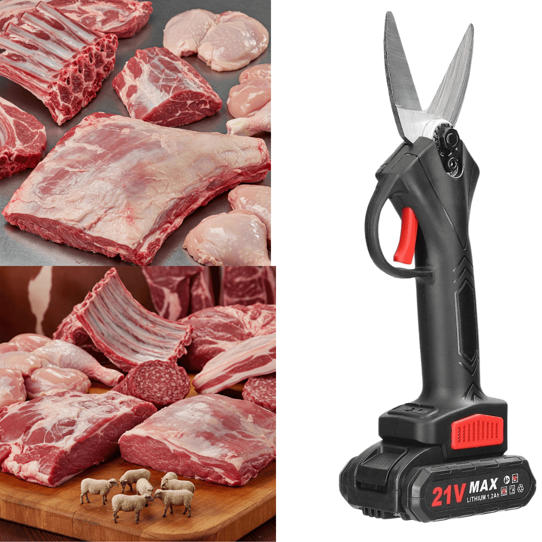 Cortadora Eléctrica 21V para Carne y Hueso – Inalámbrica y Potente