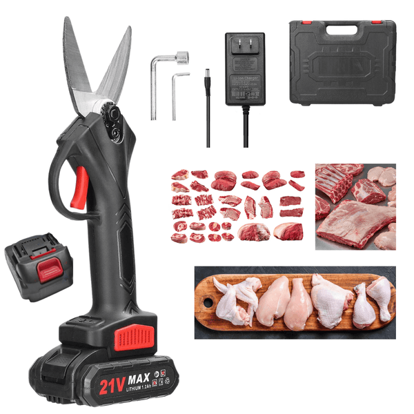 Cortadora Eléctrica 21V para Carne y Hueso – Inalámbrica y Potente